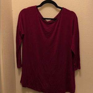 Dolman style tunic- magenta.
